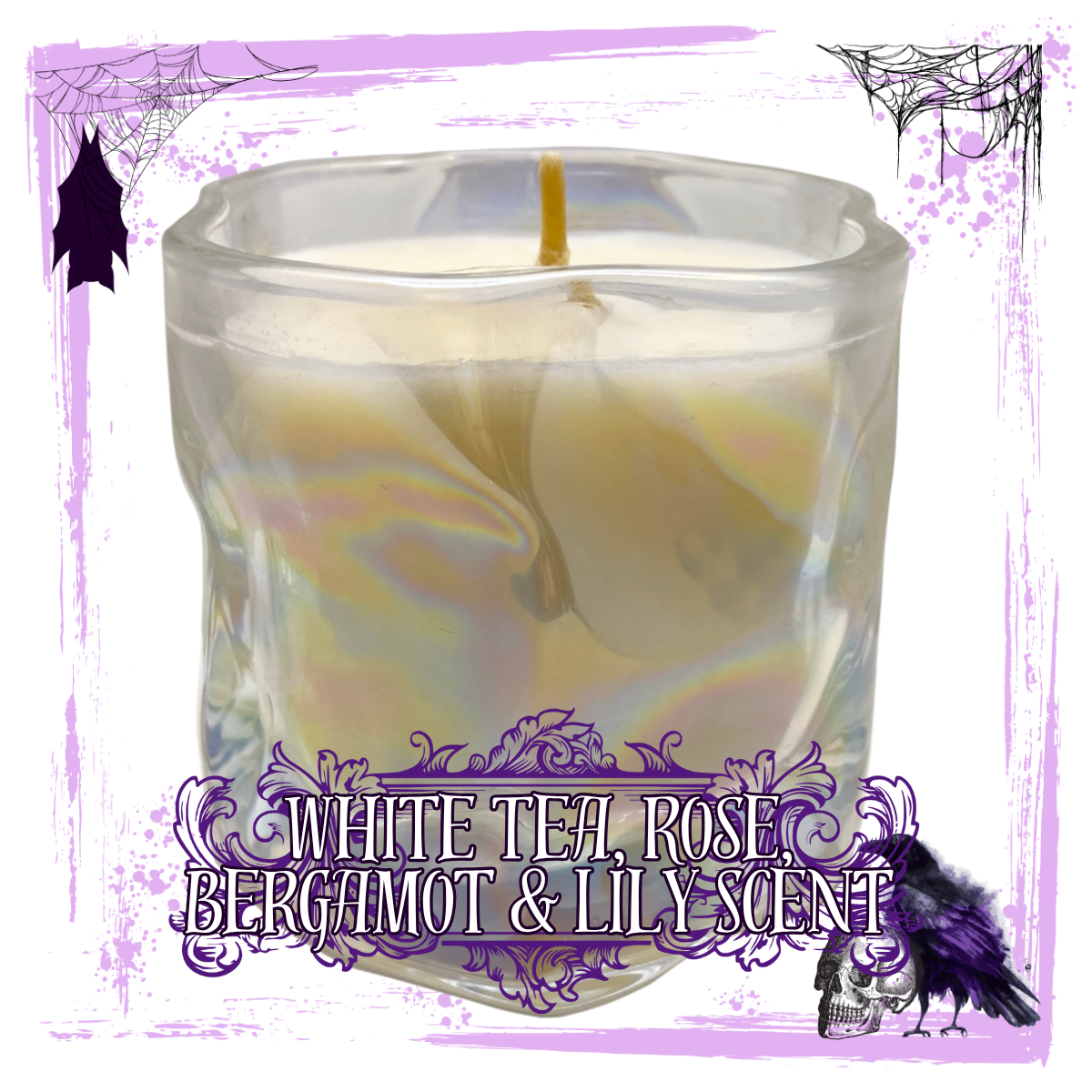 GhostFace Hotel : White Tea, Rose, Bergamot & Lily Scented Candle