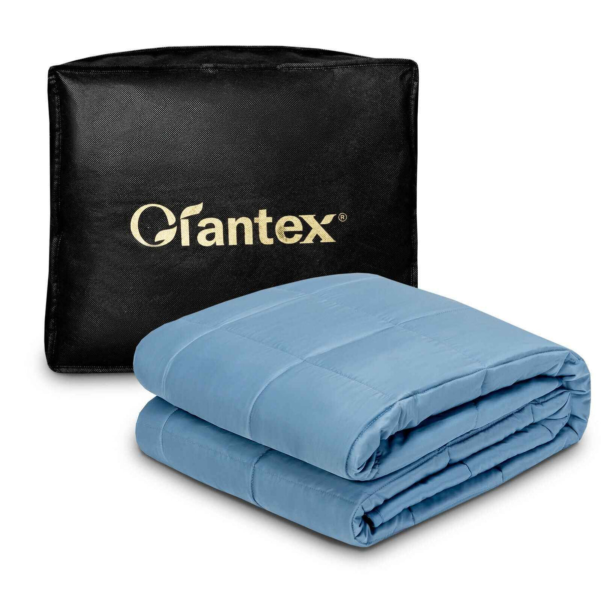 48 x 72 Inch Heavy Weighted 20lb Natural Bamboo Fabric Blanket-Blue