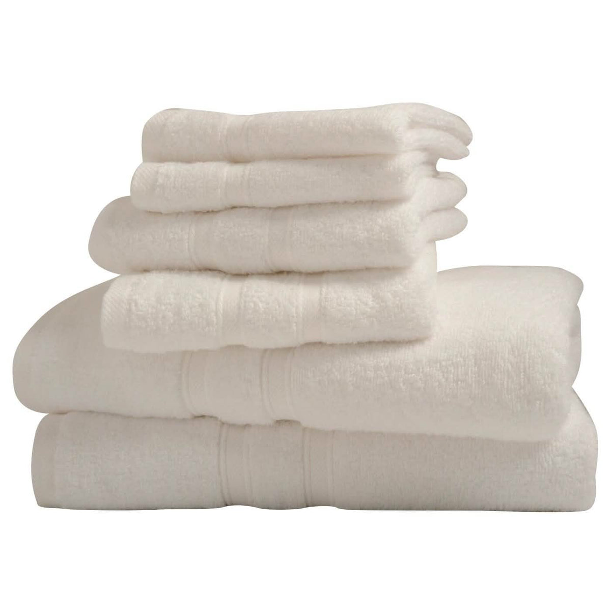 6-Piece: Bibb Home Zero Twist Egyptian Cotton Towel Set - Luxhausen