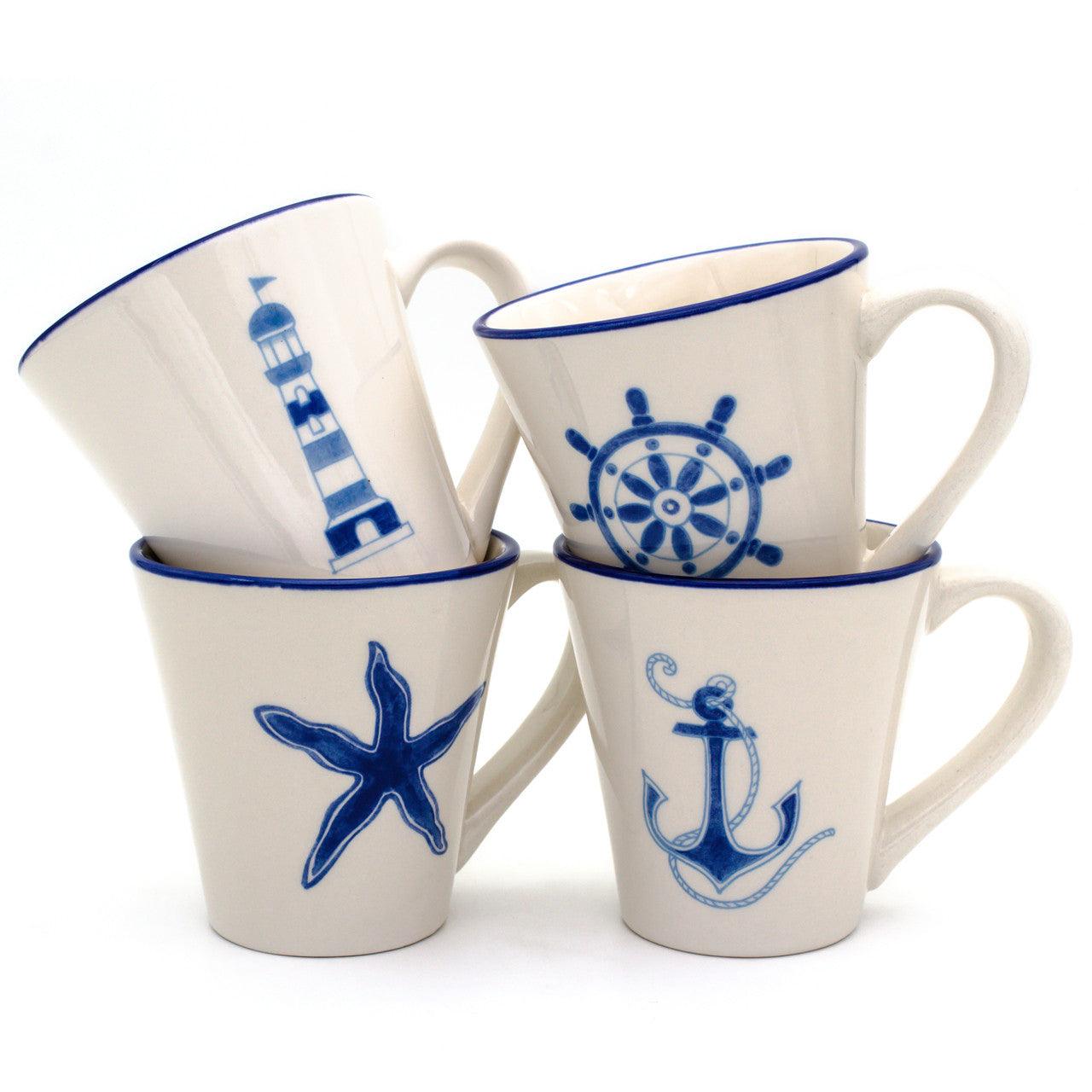 Ahoy Assorted Mugs Set of 4