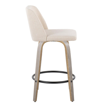 26" Contemporary Fixed Height Counter Stool with Swivel