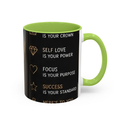 Inspirational Self-Love Coffee Mug — "Self Love is Your Power" Accent Mug