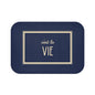 C'est la vie Bath Mat, Grey Blue | Chic Bathroom Decor