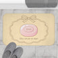 René Magritte 'Ceci n'est pas un savon' Bath Mat, NEUTRAL | Surrealist Humor Decor