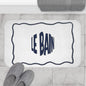 Le Bain Crisp WHITE Bath Mat | White French Bathroom Mat