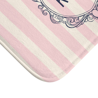 Powder Room Pink Striped Bath Mat | Girly Decor