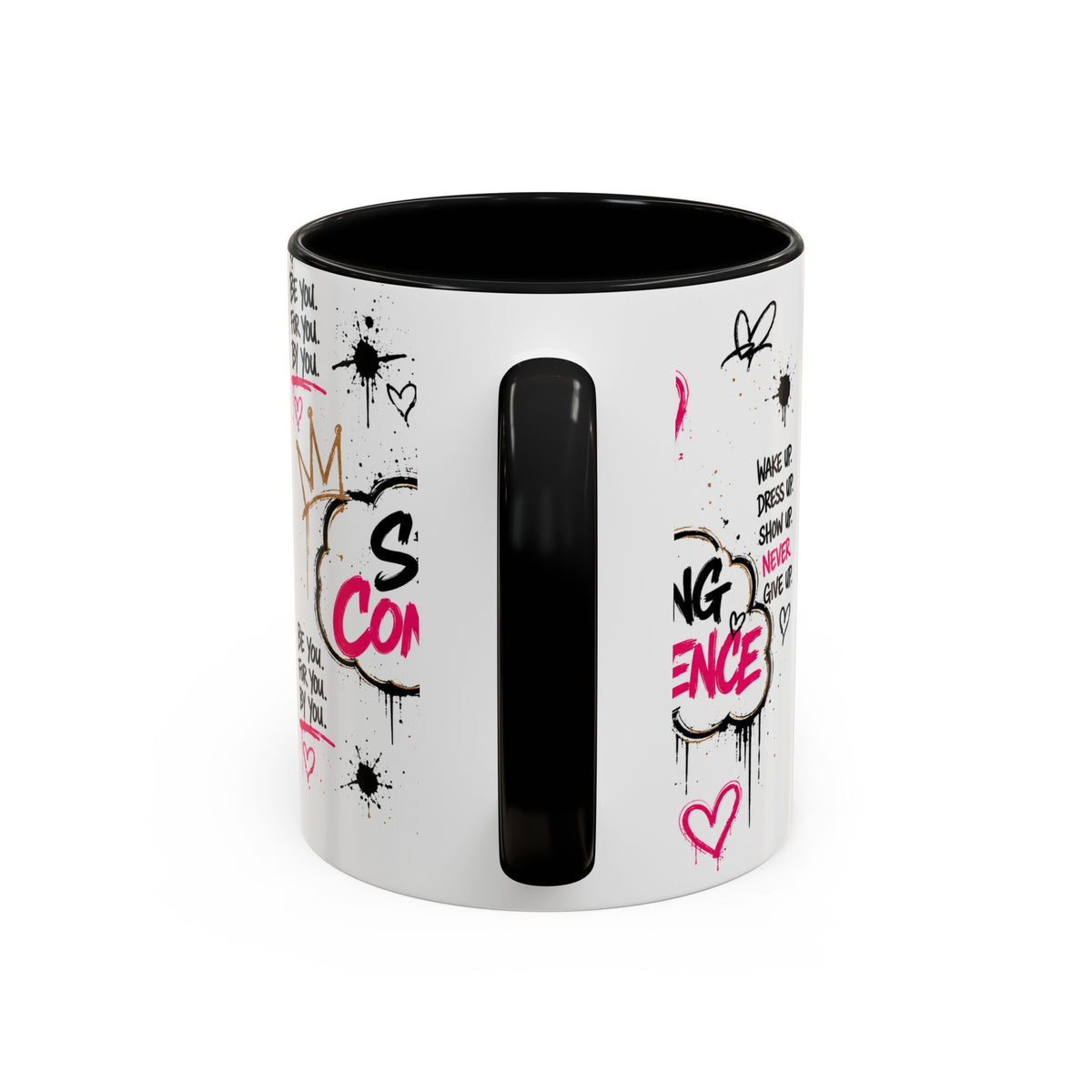Serving Confidence Coffee Mug — Inspirational Graffiti Design, 'Be You' Motivational Drinkware (11/15oz)