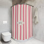 Shower Curtain — Pink Striped French 'Le Bain' Bathroom Decor