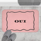 OUI Pink Bath Mat — Feminine French Bathroom Rug