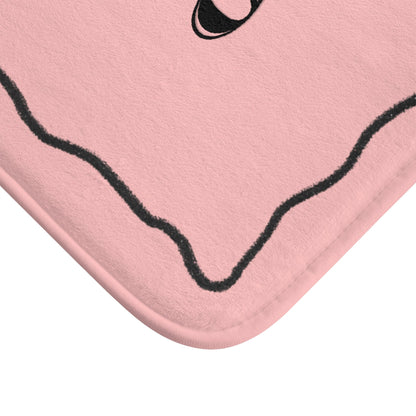 OUI Pink Bath Mat — Feminine French Bathroom Rug