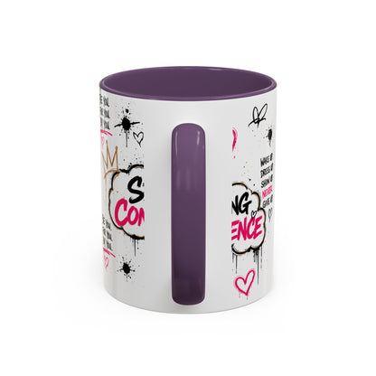 Copy of Serving Confidence Coffee Mug — Inspirational Graffiti Design, 'Be You' Motivational Drinkware (11/15oz)