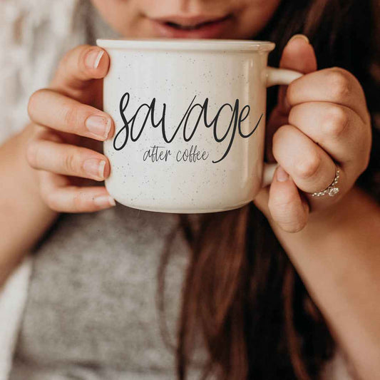 Savage After Coffee Mug 14.5oz Funny Sarcastic Coffee Cup Ceramic