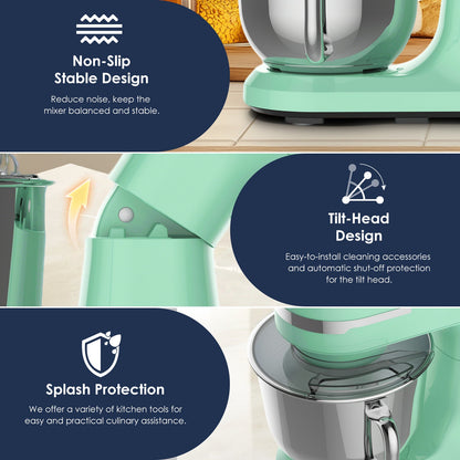 5.5QT/4.5QT Dual Bowls Electric Stand Mixer