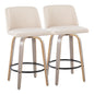 26" Contemporary Fixed Height Counter Stool with Swivel