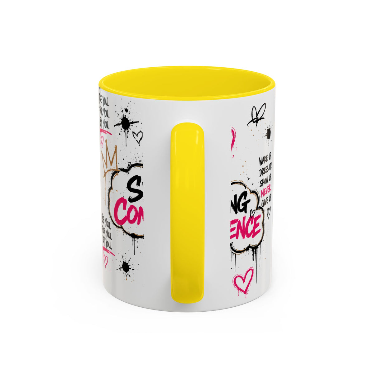 Serving Confidence Coffee Mug — Inspirational Graffiti Design, 'Be You' Motivational Drinkware (11/15oz)
