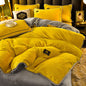 Thickened Winter Coral Flannel Bedding Kit Double Sided Plus Duvet Cover