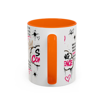 Copy of Serving Confidence Coffee Mug — Inspirational Graffiti Design, 'Be You' Motivational Drinkware (11/15oz)