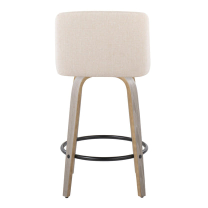 26" Contemporary Fixed Height Counter Stool with Swivel