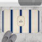 Le Bain Classic Striped Bath Mat, SEA BLUE,  French Bathroom Decor