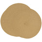 Fennco Styles Modern Everyday Textured Placemats 15 Inches Round, Set of 4 – Black Woven Table Mats for Home, Dining Room Décor, Banquets, Indoor & Outdoor and Special Events