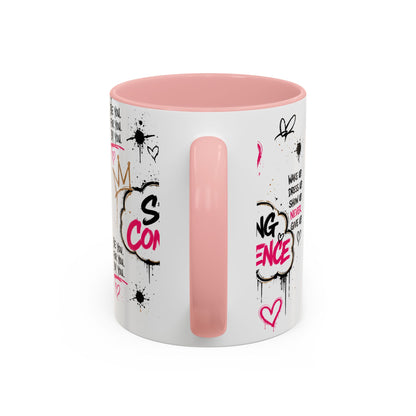 Copy of Serving Confidence Coffee Mug — Inspirational Graffiti Design, 'Be You' Motivational Drinkware (11/15oz)