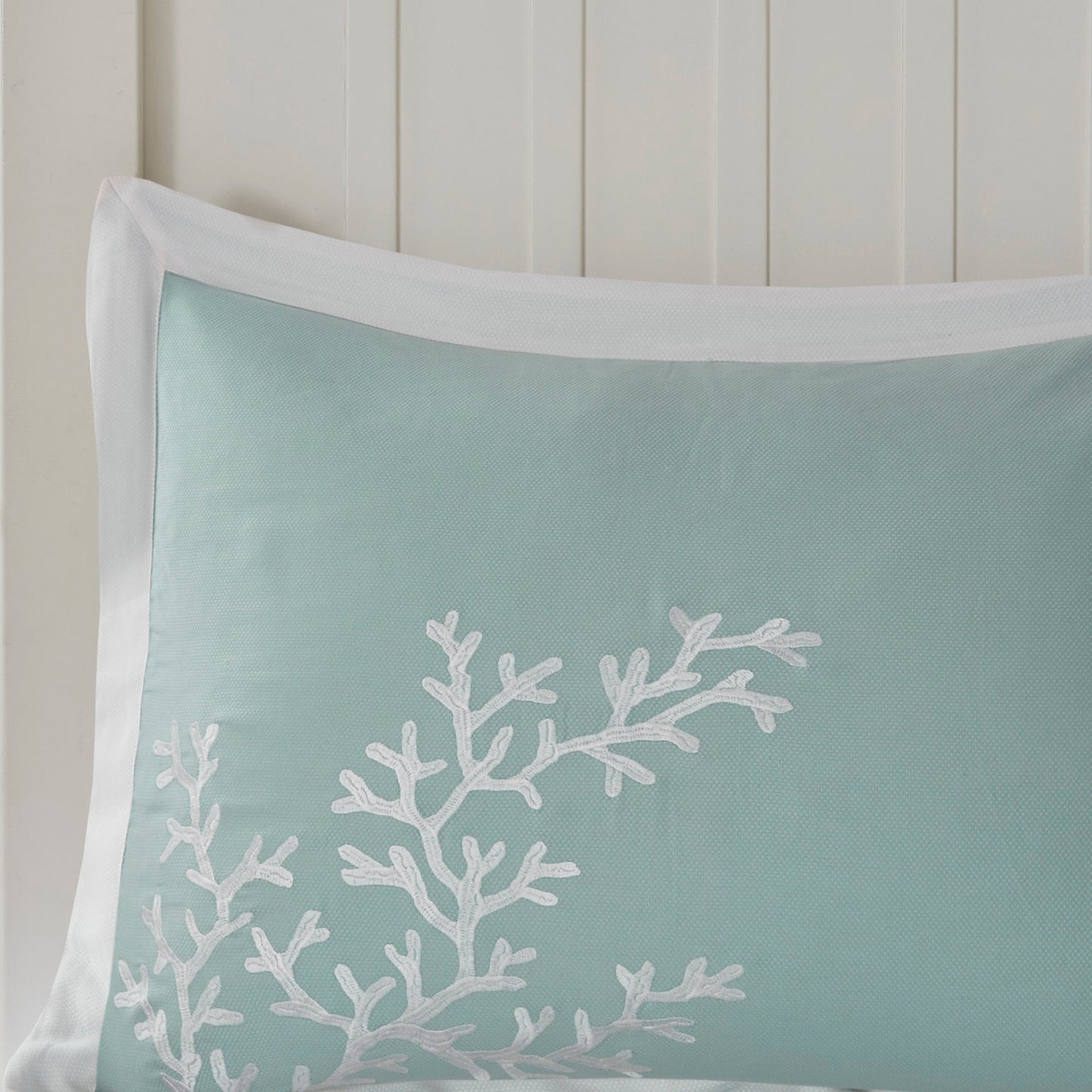 Oversized Cotton Jacquard Comforter Set - Aqua - Queen