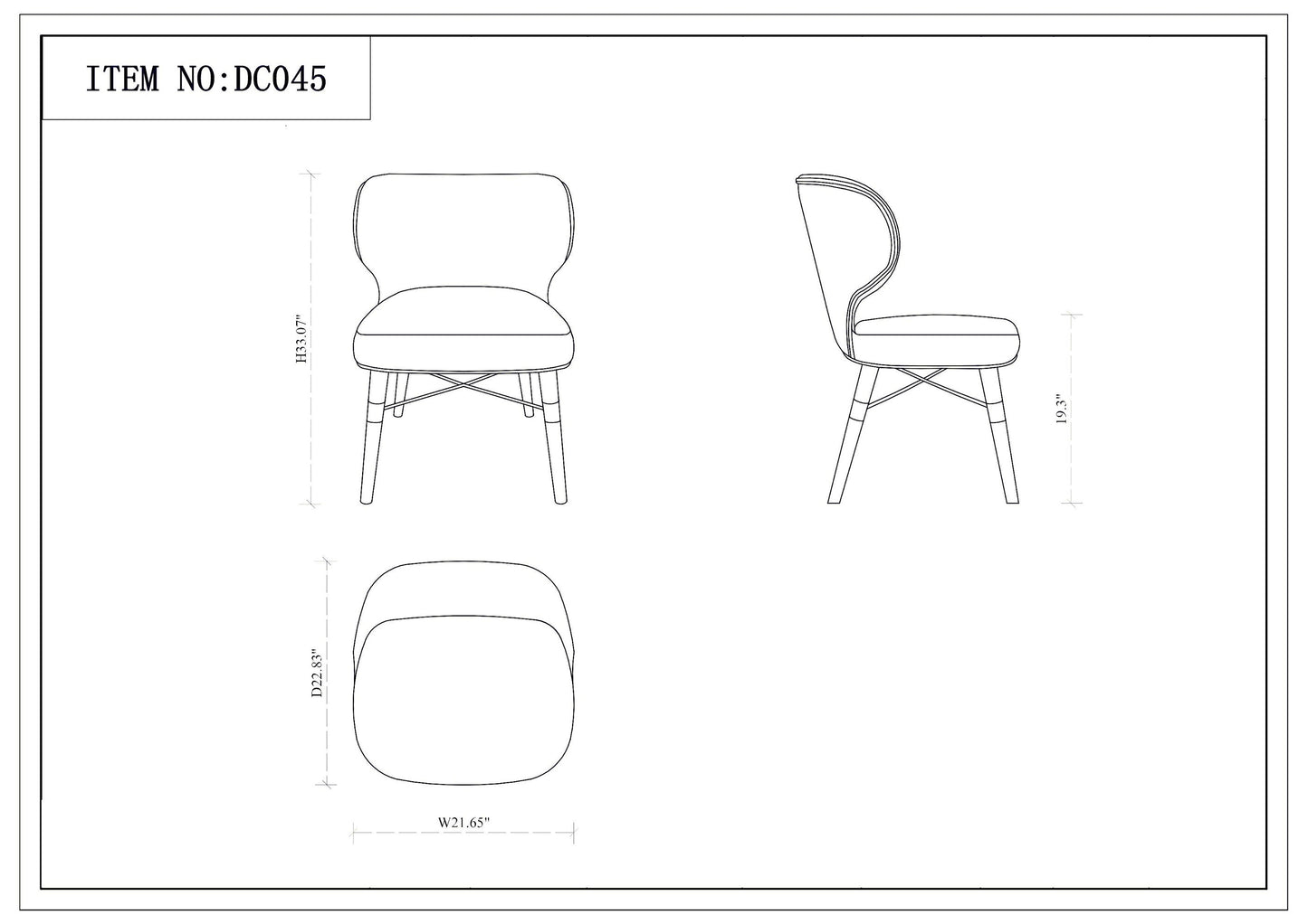 Strine Wood Upholstered Dining Chair