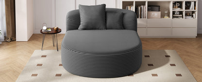 Modern Chaise Lounge Sofa Boneless Couch 51.6" Sofa Bed