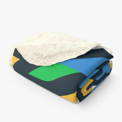 Personalized Beach Night Camping Family Fleece Throw Blanket/Quilt - Adult/Couple/Parents With Up to 3 Kids And 4 Pets - Independence Day Gift Idea For Family/Camping Lover - Happy 4th Of July