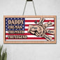 Personalized Daddy Wooden Sign - Up to 4 Children - Gift Idea For Independence Day/Father's Day - Daddy The Man The Myth The Legend