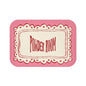 Powder Room Bath Mat | PINK Vintage Lace Doily Bathroom Rug