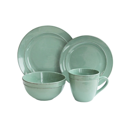 Olivia Seafoam 16-Piece Dinner Set