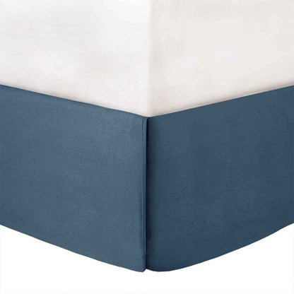 7 Piece Cotton Sateen Comforter Set Blue Cal King