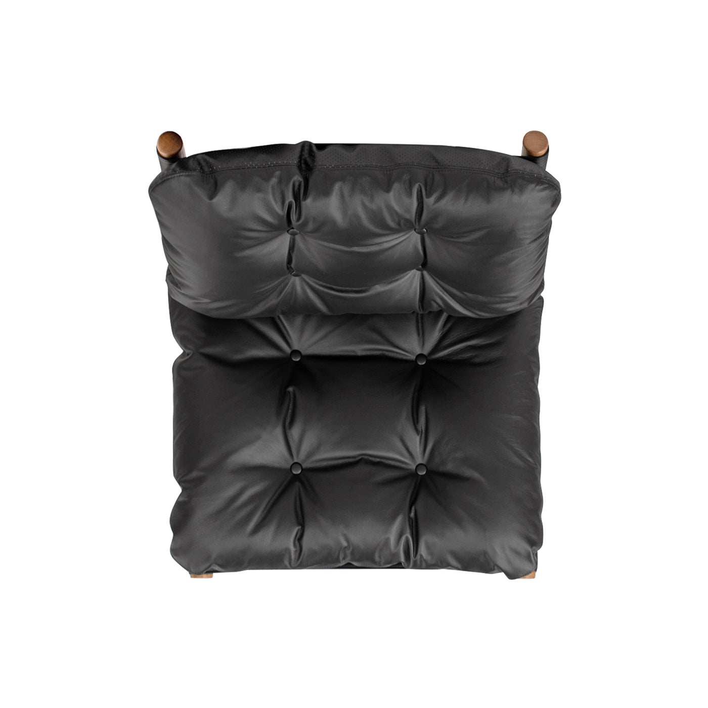 Oxford 26.5" Leather Mid-Century Modern Accent Chair, Noir