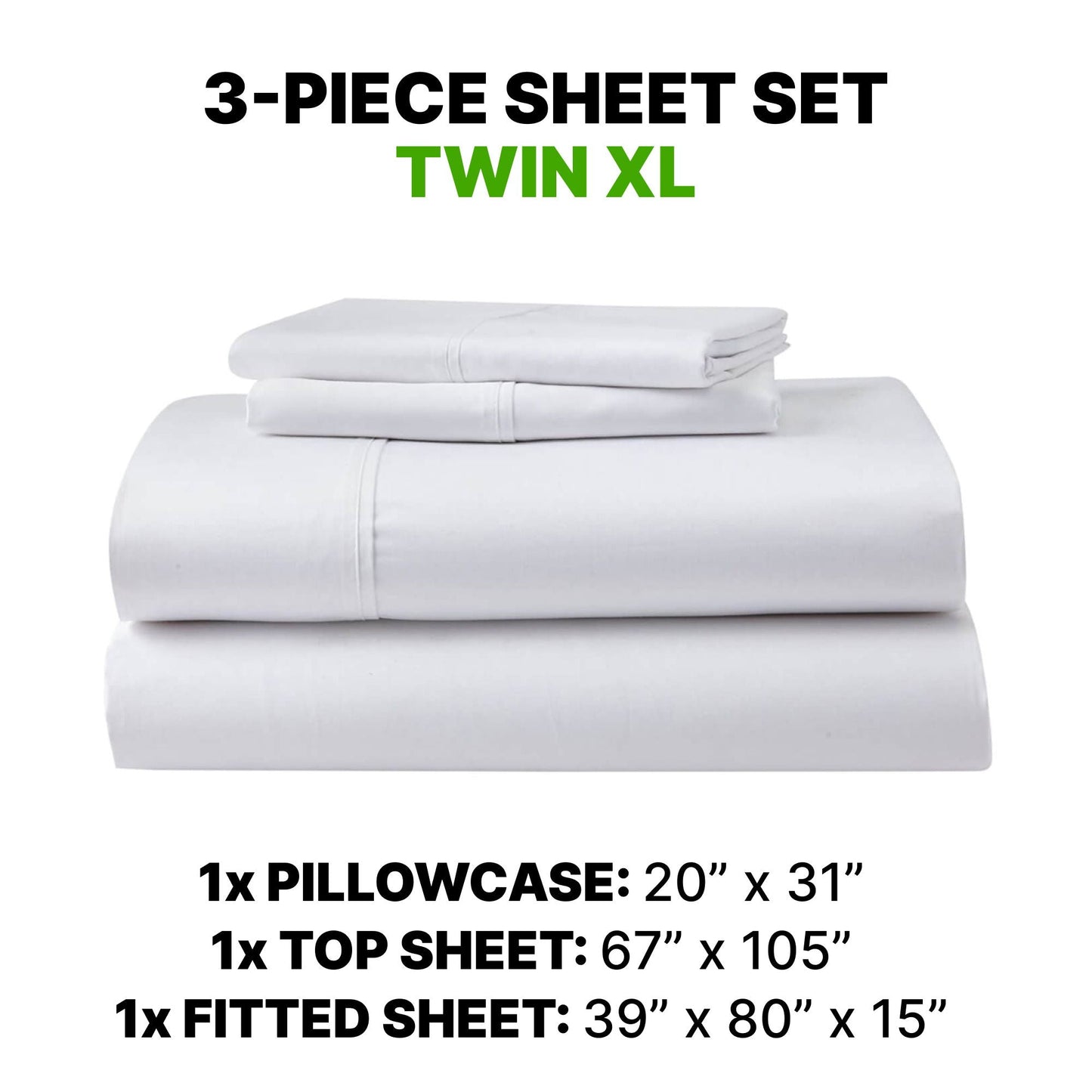 Sheet Set Luxurious Supima, Wrinkle Resistant, Breathable, With 2 Ghostgrip Band