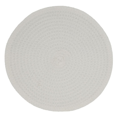 Fennco Styles Modern Everyday Textured Placemats 15 Inches Round, Set of 4 – Black Woven Table Mats for Home, Dining Room Décor, Banquets, Indoor & Outdoor and Special Events