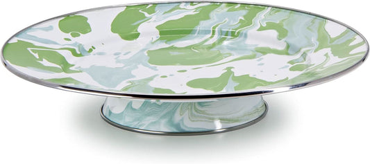 Golden Rabbit Enamelware Modern Monet Cake Plate