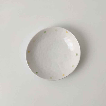 Dot Ceramic Plate Set Small Breakfast Plate Dessert Plate Flavor Plate Oval Plate