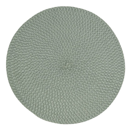 Fennco Styles Modern Everyday Textured Placemats 15 Inches Round, Set of 4 – Black Woven Table Mats for Home, Dining Room Décor, Banquets, Indoor & Outdoor and Special Events