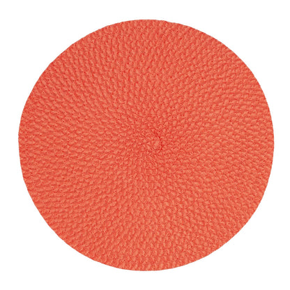 Fennco Styles Modern Everyday Textured Placemats 15 Inches Round, Set of 4 – Black Woven Table Mats for Home, Dining Room Décor, Banquets, Indoor & Outdoor and Special Events