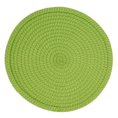 Fennco Styles Modern Everyday Textured Placemats 15 Inches Round, Set of 4 – Black Woven Table Mats for Home, Dining Room Décor, Banquets, Indoor & Outdoor and Special Events