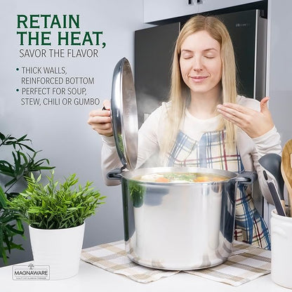 Stock Pot with Lid 14 Quarts