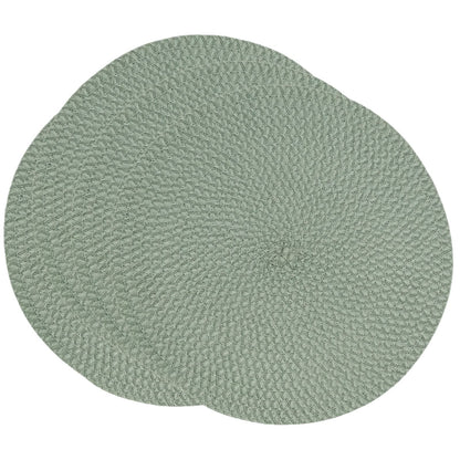 Fennco Styles Modern Everyday Textured Placemats 15 Inches Round, Set of 4 – Black Woven Table Mats for Home, Dining Room Décor, Banquets, Indoor & Outdoor and Special Events