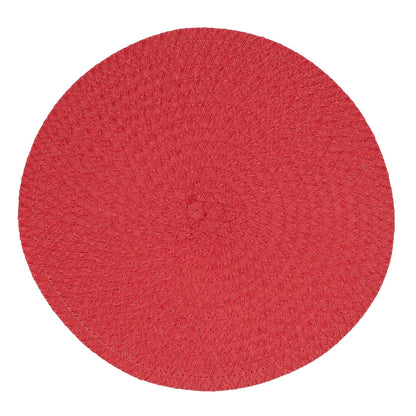 Fennco Styles Modern Everyday Textured Placemats 15 Inches Round, Set of 4 – Black Woven Table Mats for Home, Dining Room Décor, Banquets, Indoor & Outdoor and Special Events