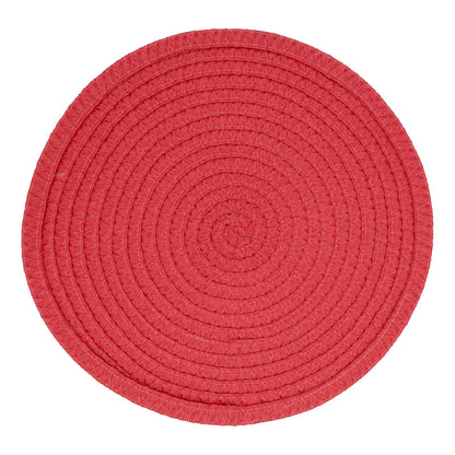 Fennco Styles Modern Everyday Textured Placemats 15 Inches Round, Set of 4 – Black Woven Table Mats for Home, Dining Room Décor, Banquets, Indoor & Outdoor and Special Events
