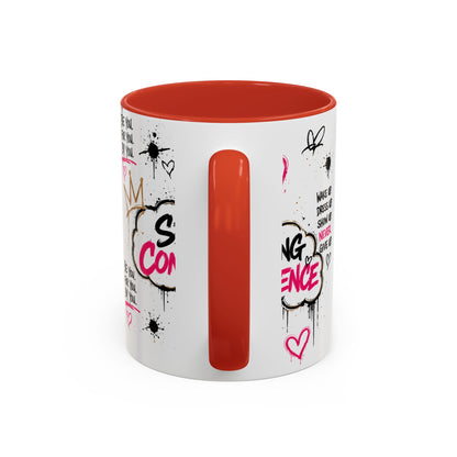 Copy of Serving Confidence Coffee Mug — Inspirational Graffiti Design, 'Be You' Motivational Drinkware (11/15oz)