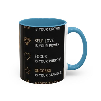 Inspirational Self-Love Coffee Mug — "Self Love is Your Power" Accent Mug