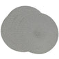 Fennco Styles Modern Everyday Textured Placemats 15 Inches Round, Set of 4 – Black Woven Table Mats for Home, Dining Room Décor, Banquets, Indoor & Outdoor and Special Events