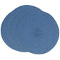 Fennco Styles Modern Everyday Textured Placemats 15 Inches Round, Set of 4 – Black Woven Table Mats for Home, Dining Room Décor, Banquets, Indoor & Outdoor and Special Events