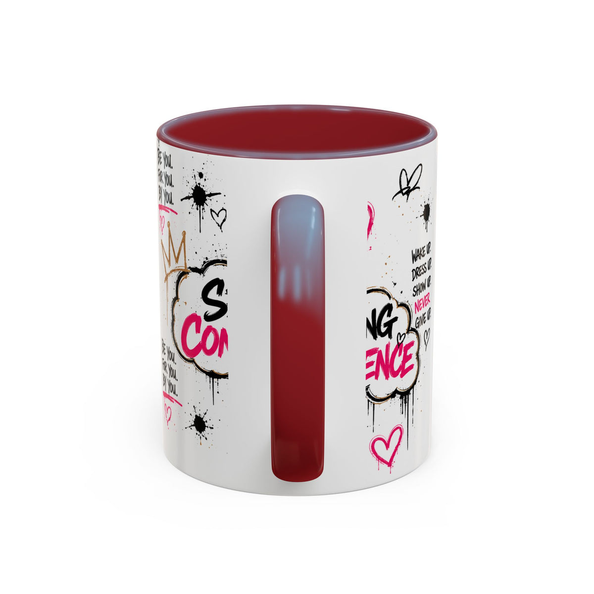 Serving Confidence Coffee Mug — Inspirational Graffiti Design, 'Be You' Motivational Drinkware (11/15oz)